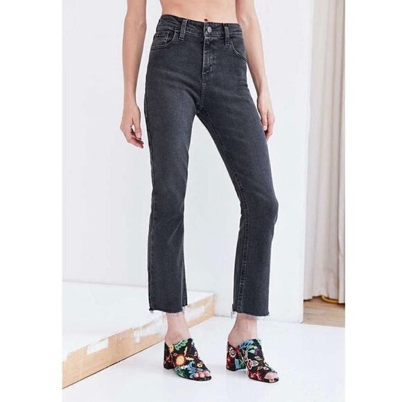 UO BDG Gray Kick Flare High Rise Cropped Jeans - 28 - Picture 4 of 7